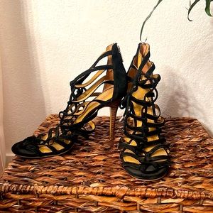 Coach lace up heels
